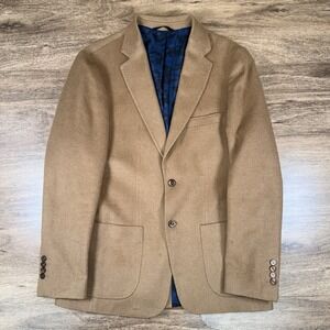 Allen Edmonds Men's 44 Wool Blend‎ Sport Coat Blazer Camel 44R